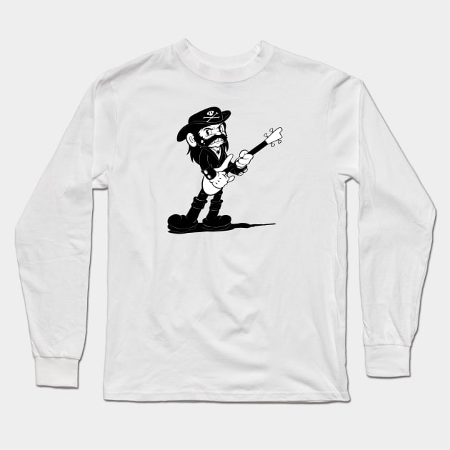 Lemmo rock star in the 1930s rubber hose cartoon cuphead style Long Sleeve T-Shirt by Kevcraven